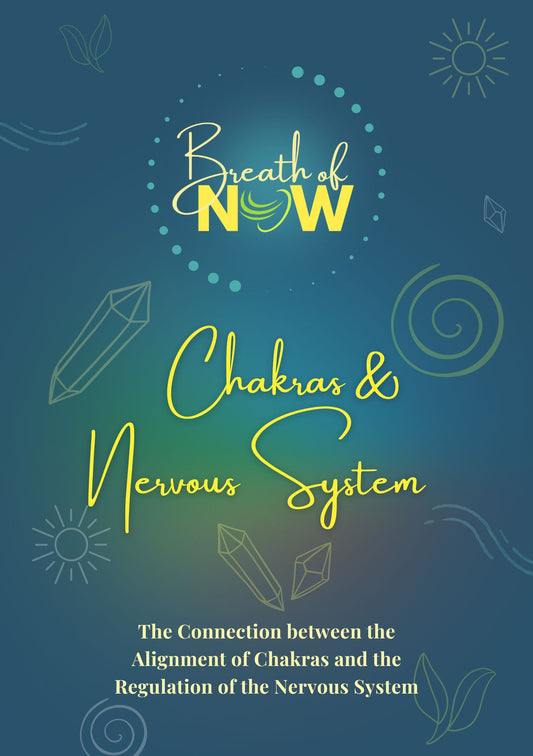 Cover of the Breath of NOW digital guide titled Chakras and Nervous System, exploring the connection between chakra alignment and nervous system regulation